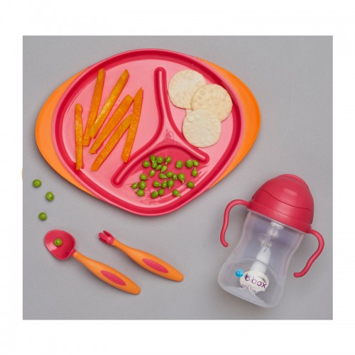 B.box Feeding Set - Sippy Cup, Toddler Cutlery Set, Divided Plate